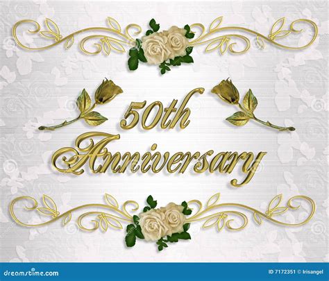50th Anniversary Invitation Stock Image Image 7172351