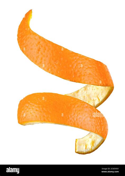 Spiral Orange Peel Isolated Stock Photo Alamy