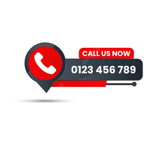 Transparent Call Us Button And Sign With Phone Number Transparent Call
