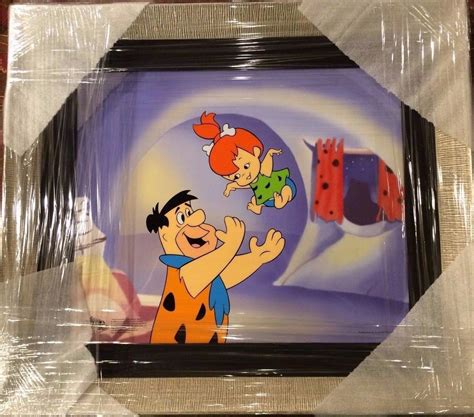 Hanna Barbera Flintstones Original Animation Sericel Fred Tossing