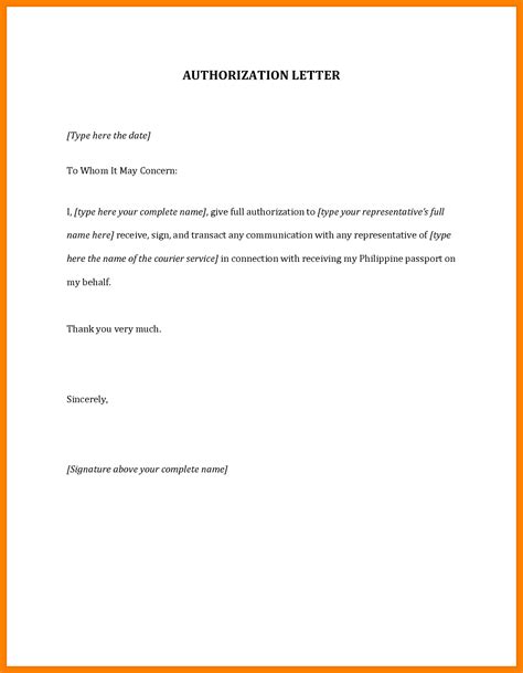 Authorization Letter 10 Best Authorization Letter Samples And Formats By
