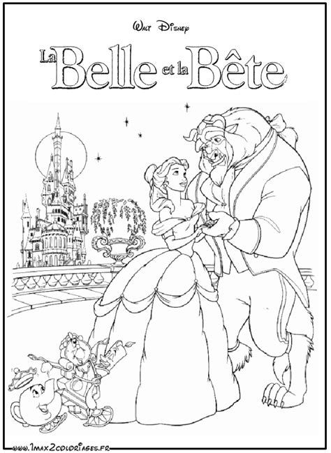 La Belle La Bete 698×957 Coloriage La Belle Et La Bête