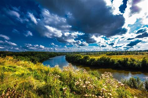 Summer River Landscape Siberia Russia Stock Image Image Of Toguchin