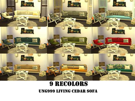 My Sims 4 Blog Ung999 Living Cedar Sofa And Necrodog Portable