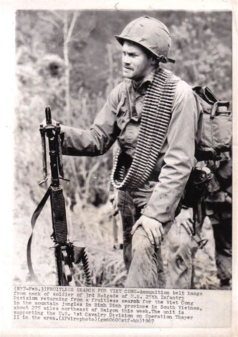 M60 Gunner 1st Air Cav Div Operation Thayer Ii 1967 ~ Vietnam War