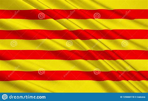 Flag Senyera Pattern Is Nowadays In The Flag Of Four Spanish A Stock