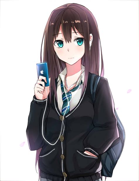 Long Hair Brunette Anime Anime Girls The Idolmster Cinderella