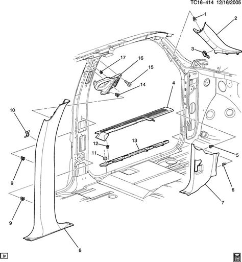 15165772 Chevrolet Panel Body Front Hinge Pillar Trim Panel Body H