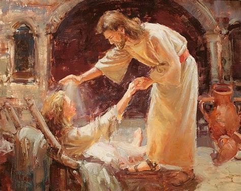 Jesus Healing The Sick By Buck Mccain Oil X Tell Me The Stories Of