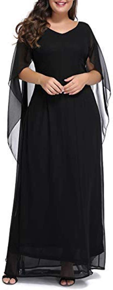 Amazon Com Lalagen Womens Plus Size V Neck Formal Party Maxi Dress