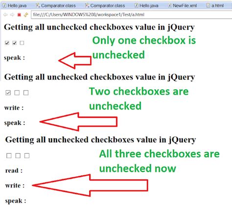 How To Find All Unchecked Checkboxes From A Page Using JQuery Example