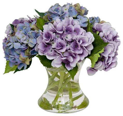 Our fake outdoor flowers are plastic and have uv protection built in for years of use. Mixed Hydrangea - Traditional - Artificial Flowers Plants ...