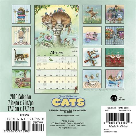 Gary Patterson Cat Calendar 2025
