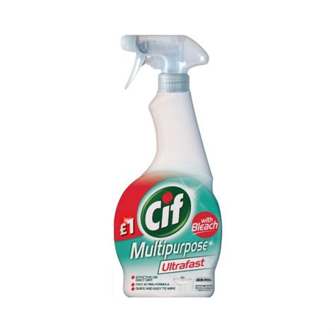 Cif Ultrafast Multipurpose Spray With Bleach 450ml Pm £100 Pack Siz