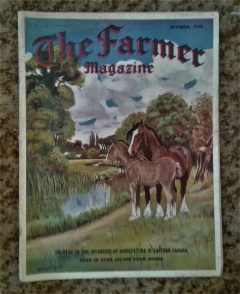 The Farmer Magazine October 1936 Vintage Farming Ontario Etsy