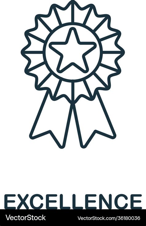 Excellence Icon From Life Skills Collection Vector Image