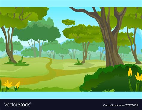 Forest Background Royalty Free Vector Image Vectorstock