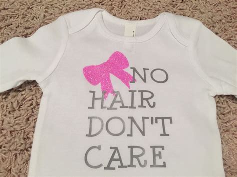 No Hair Dont Care Onesie Shirt By Pinkperiwinkledesign On Etsy