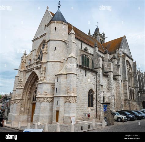 Exterior View Of Eglise Notre Dame In Moret Sur Loing Seine Et Marne