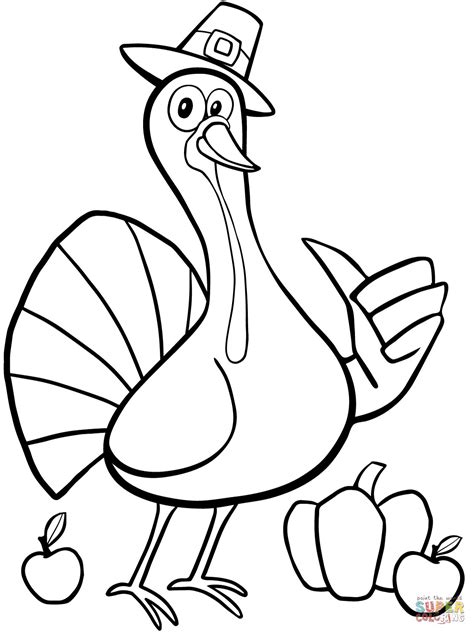 Turkey Leg Coloring Page At Free Printable Colorings