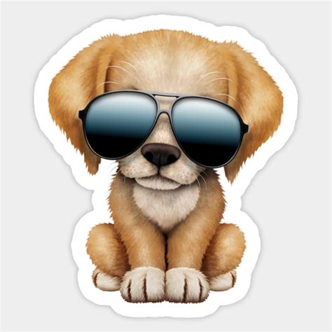 Cute Puppy Dog Wearing Sunglasses Puppy Sticker Teepublic