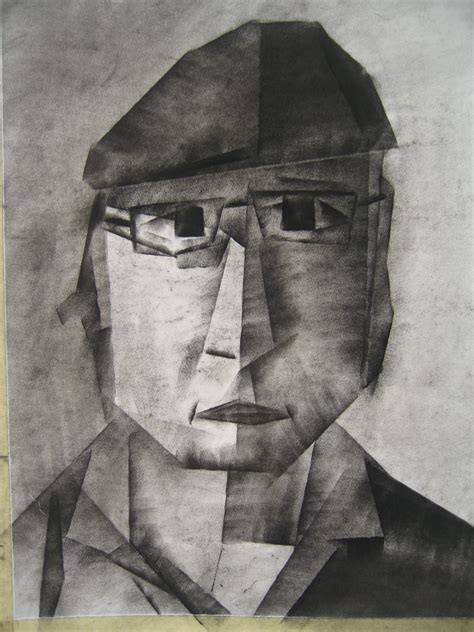 Cubist Tonal Self Portrait 25 Minute General To Specific Exercise Mills