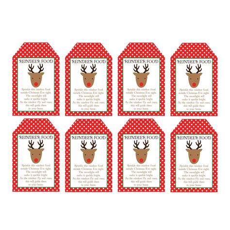 Reindeer Food Free Printable Tags The Party Darling