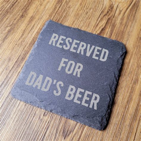 Fathers Day Dads Beer Coaster Reserved For Etsy