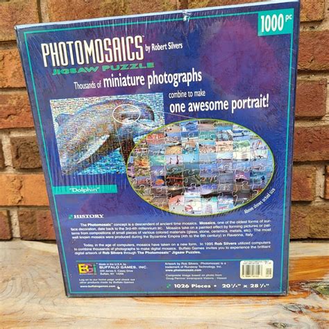 Sealed Nib Photomosaics Dolphin Jigsaw Puzzle Pieces Robert Silvers Ebay