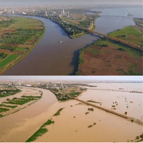 Nile River With The Highest Levels In Over 100 Years Since Records