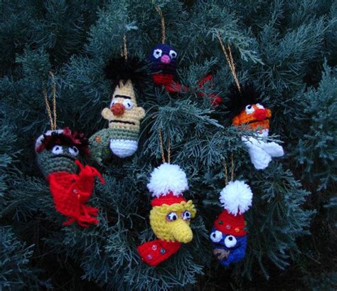 Sesame Street Crocheted Ornaments By Appleorcharddesign On