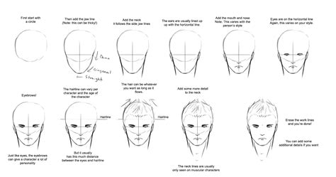 Somewhat Masculine Male Face Tutorial Front View By Conkerbirdy On