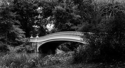 Bow Bridge Central Park New York Black And White Photograph By Tl