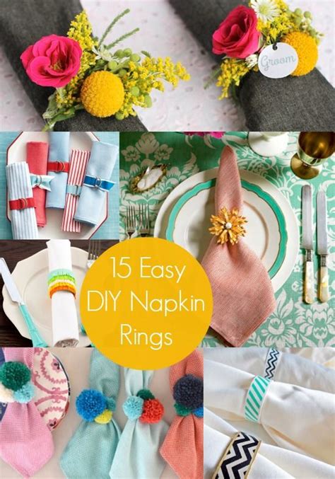 Diy Napkin Rings Pretty Options For A Gathering Diy Candy Diy