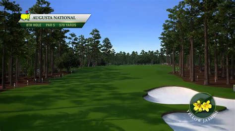 Course Flyover Augusta National Golf Clubs 8th Hole Youtube