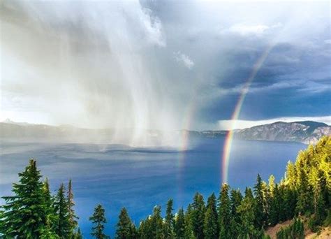 Rainbows And Storms Over Crater Lake National Geographic Photo