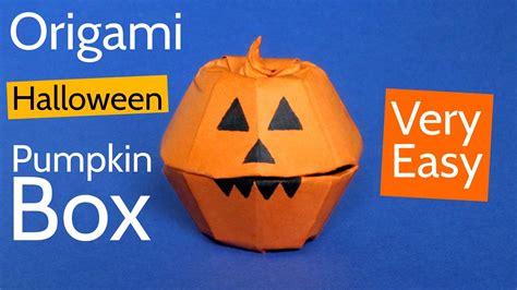Quick And Easy Origami Halloween Pumpkin Box Diy Tutorial Halloween