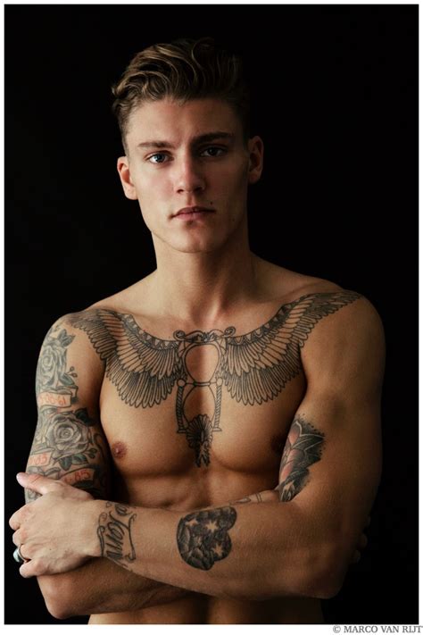 Mikkel Jensen Shirtless Tattoo Model Photo Shoot