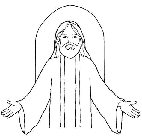 Simple Pencil Of Jesus Coloring Pages