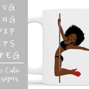 Pole Dancer Woman Afro African American Afro Woman Svg Etsy Australia