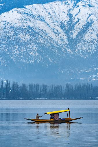 A Beautiful View Of Dal Lake In Winter Srinagar Kashmir India Stock