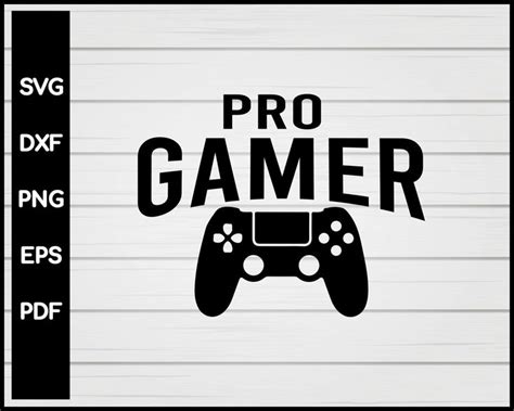 A Video Game Controller With The Words Pro Gamer In Black On White Wood