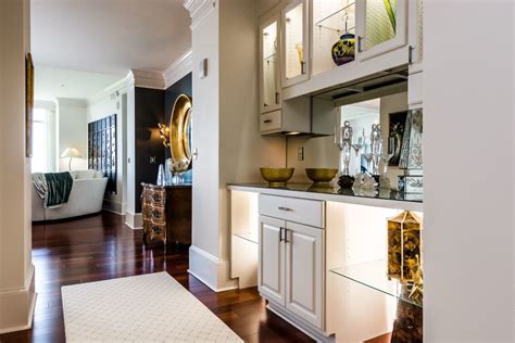 Butlers Pantry Adjacent To Kitchen Eclectic Home Bar Atlanta By