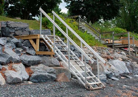 Portable Aluminum Stairs For Beach Or Waterfront Access — The Dock Doctors