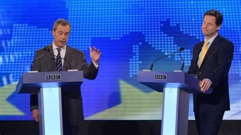 Nick Clegg And Nigel Farage Get Personal Over Eu In Bbc Debate Bbc News