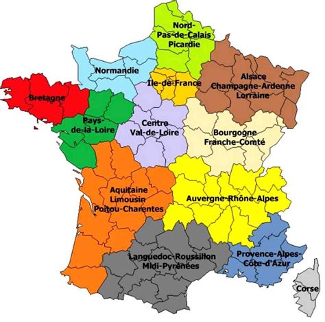 Carte De France 13 Régions ≡ Voyage Carte Plan