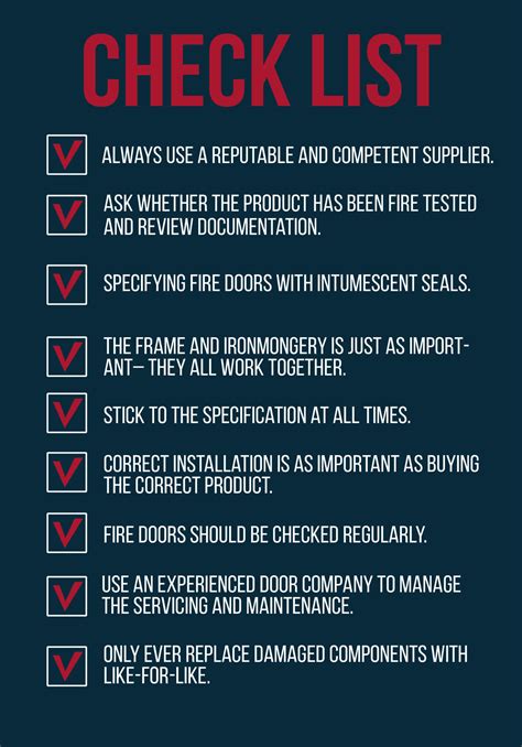 Dorteks Guide To Fire Door Safety Fire Door Checklist