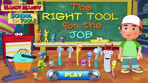 Disney Cartoon Game Handy Manny School For Tools The Right Tool