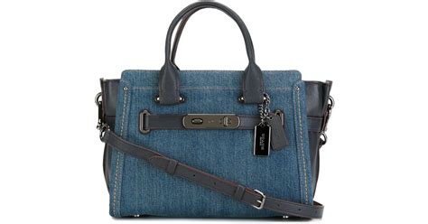 Coach bags are designed with extreme care and perfection in mind. COACH Denim Shoulder Bag in Blue - Lyst