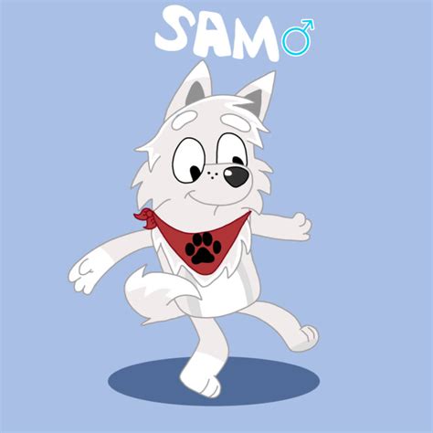 Bluey Oc Single Ref Sam The Samoyed Dog By Alyssasotherartwork On